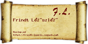 Frindt László névjegykártya